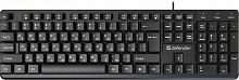 Клавиатура проводная DEFENDER Elemental HB-239 RU, черн,104 кнопки+FN,1.8м (1/20) (45239)