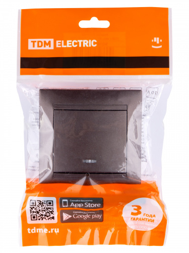 Выключатель 1 кл. с подсветкой 10А шоколад , с/у, "Лама" (10/10) TDM (SQ1815-0504) фото 2 Выключатель 1 кл. с подсветкой 10А шоколад , с/у, "Лама" (10/10) TDM (SQ1815-0504) фото 2