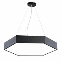 Светильник светодиодный ЭРА Geometria Hexagon SPO-121-B-40K-038 38Вт 4000К 4000Лм IP40 600*600*80 черный подвесной (Б0050551)