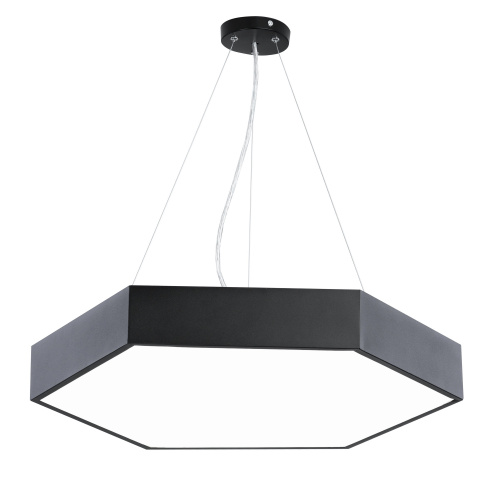 Светильник светодиодный ЭРА Geometria Hexagon SPO-121-B-40K-038 38Вт 4000К 4000Лм IP40 600*600*80 черный подвесной (Б0050551)