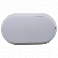Светильник светодиодный ECOLA ЖКХ ДПП Овал накладной IP65 матовый белый 12W 220V 4200K 160x90x45 (1/40) (DPLV12ELC)