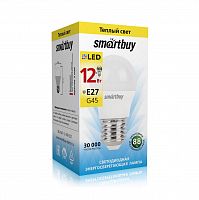 Лампа светодиодная SMARTBUY G45 12Вт 220V 3000K E27 (теплый свет) (10/100) (SBL-G45-12-30K-E27)