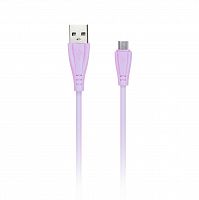 Дата-кабель Smartbuy MicroUSB кабель в резин. оплетке Gear, 1 м., <2А, розовый (iK-12RG rose)