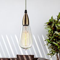 Cветильник ЭРА PL13 E27 - 7 BR подвес потолочный LOFT под лампу цоколь Е27 провод 1 м цвет медь (60/360) (Б0048528)