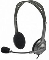 Гарнитура LOGITECH Stereo Headset H111 Gray, 2.35м накладные оголовье, серый [981-000588] (1/16)
