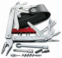 Мультитул Victorinox SwissTool X Plus Ratchet, 115 мм., 40 функций, серебро (карт. коробка) (3.0339.L)