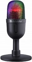 Игровой стрим микрофон DEFENDER Forte GMC 350 USB, RGB, провод 2 м (1/20) (64635)