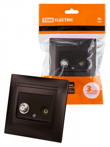 Розетка TV ("мама") + SAT (F-разъем) 0-2400МГц шоколад , с/у, "Лама" (10/120) TDM (SQ1815-0520) Розетка TV ("мама") + SAT (F-разъем) 0-2400МГц шоколад , с/у, "Лама" (10/120) TDM (SQ1815-0520)