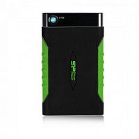 Внешний яВнешний HDD Silicon Power   500 GB  A15 Armor, чёрный/зелёный, 2.5", USB 3.0 (SP500GBPHDA15S3K)