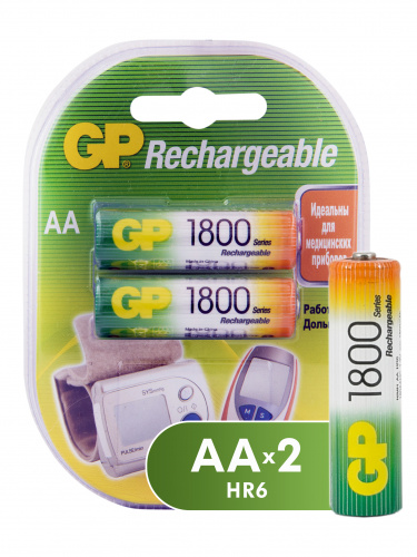 Аккумулятор GP  R6 (1800 mAh) (2бл)   (2/20/200) (4891199042720)