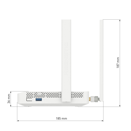 Mesh-роутер KEENETIC Hero 4G+ (KN-2311) AX1800 10/100/1000BASE-TX/4G cat.6, белый (1/8) фото 4