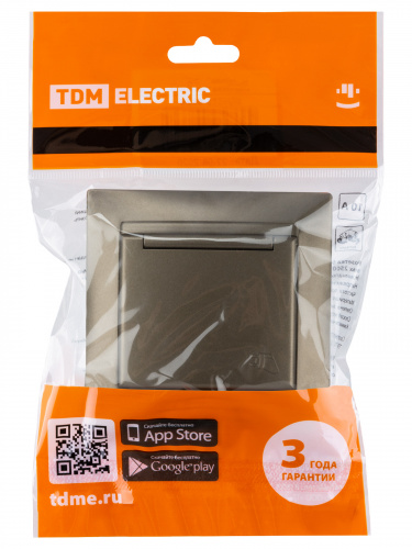 Розетка 2П+З 16А 250В IP44 с защ. шт. с крышкой бронза "Лама" (10/120) TDM (SQ1815-0714) фото 2 Розетка 2П+З 16А 250В IP44 с защ. шт. с крышкой бронза "Лама" (10/120) TDM (SQ1815-0714) фото 2