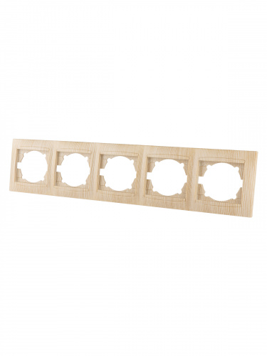 Рамка 5-ти постовая горизонтальная сосна , с/у, "Лама" (10/120) TDM (SQ1815-0337) фото 5 Рамка 5-ти постовая горизонтальная сосна , с/у, "Лама" (10/120) TDM (SQ1815-0337) фото 5