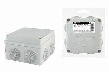 Распаячная коробка ОП 110х110х70мм, крышка на винтах, IP55, 8вх. инд. штрих-код TDM (SQ1401-0124)