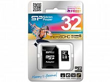 Карта памяти MicroSD  32GB  Silicon Power Class 10 без адаптера (SP032GBSTH010V10)