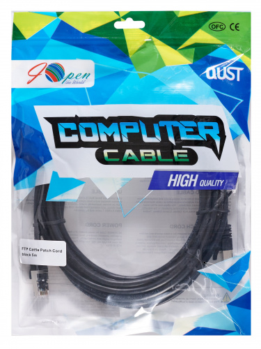 Патч-корд литой iOpen FTP кат. 5e (7/0.16) черный, 5m <ANP522B-BK-5M> фото 5 Патч-корд литой iOpen FTP кат. 5e (7/0.16) черный, 5m <ANP522B-BK-5M> фото 5