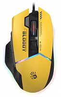 Мышь проводная игровая A4TECH Bloody W95 Max Sports (12000dpi) USB (10but), желтый/серый (1/20) (W95 MAX SPORTS LIME)