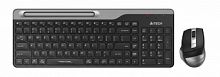 Комплект беспроводной Клавиатура + Мышь A4TECH Fstyler FB2535C, USB Bluetooth/Радио slim, клав:черная/серая мышь:черная/серая (1/20) (FB2535C SMOKY GREY)