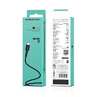 Кабель USB - Type-C Borofone BX16 Easy, 1.0м, круглый, 2.0A, ПВХ, цвет: чёрный (1/648) (6957531099475)