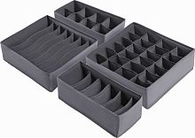Набор органайзеров DEFENDER HOME Violetta 4 серый, 32*32*10x2/32*16*10x2 (1/20) (GS538)