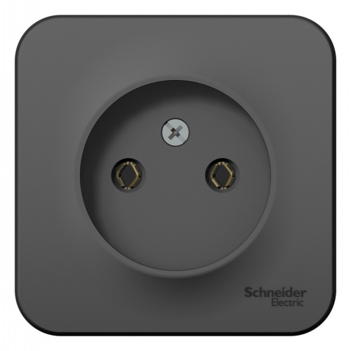 Розетка 1-м О/У BLANCA 16А IP20 250В без заземл. без защ. шторок с изолир. пластиной антрацит Systeme Electric BLNRA000116 (1/18/36)