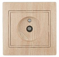 Розетка INTRO TV одиночная, скрытой установки, Plano, сосна (1/10/200/2400) (Б0030081)