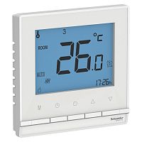 Термостат электронный ATLASDESIGN 16А для теплого пола с датчиком +5град.C +35град.C в сборе бел. Systeme Electric ATN000138 (1/8/48)