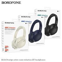 Наушники полноразмерные Borofone BO31 Prestige, беспроводные, bluetooth 5.4, AUX, 400mAh, цвет: синий (1/30) (6941991113024)