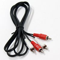 Кабель соединительный VCOM 2xRCA (M) / 2xRCA (M), чёрный, 1.5 м. (1/200) (VAV7158-1.5M)