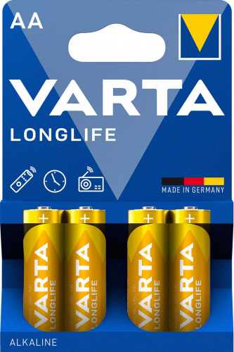 Элемент питания VARTA  LR6 LONGLIFE (4 бл)  (4/72) (04106101894)