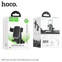 Держатель автомобильный HOCO H81 Vista Gravity, для смартфона, пластик, силикон, торпедо, цвет: черный/серый (1/84) (6942007647915)