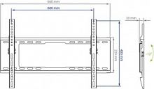 Кронштейн наст. LED/LCD телевизоров Kromax IDEAL-102 black 6 шт/уп. (24037)
