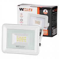 Прожектор светодиодный WOLTA WFL-10W/06W 5500K 10W SMD IP65 850 Лм, холодный свет, белый (1/40)
