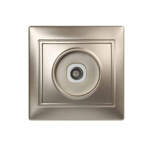 Розетка SMARTBUY скрытая установка, телевизионная 1-местная 75Ом 5-862МГц шампань "Венера" (SBE-01c-S1-TV) Розетка SMARTBUY скрытая установка, телевизионная 1-местная 75Ом 5-862МГц шампань "Венера" (SBE-01c-S1-TV)