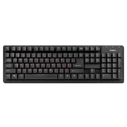 Клавиатура проводная SVEN Standard 301 USB чёрная (SV-03100301UB)