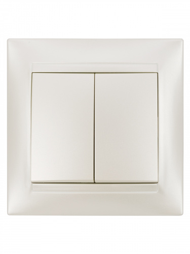 Выключатель 2-х кл. 10А перламутр "Лама" (10/120) TDM (SQ1815-0802) фото 5 Выключатель 2-х кл. 10А перламутр "Лама" (10/120) TDM (SQ1815-0802) фото 5