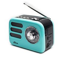 Радиоприемник трёхдиапазонный RITMIX RPR-033 AZURE, Bluetooth v.5.3, USB флэш/microSD, MP3, вход USB Type-C, лазурный(1/30) (80004174)
