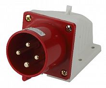 Вилка ЭРА VS-32-3P-PE-IP44 стационарная 524 3Р+РЕ 32А 380В IP44 (1/60) (Б0032859)