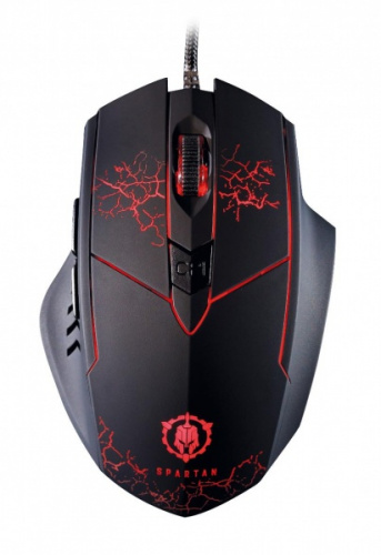 Мышь проводная Smartbuy RUSH Spartan (SBM-737G-K), черный (1/ 24)