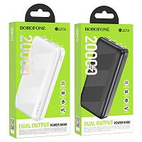 Мобильный аккумулятор Аккумулятор внешний Borofone BJ27A, Pindar, 20000mAh, цвет: чёрный (1/42) (6974443388015)