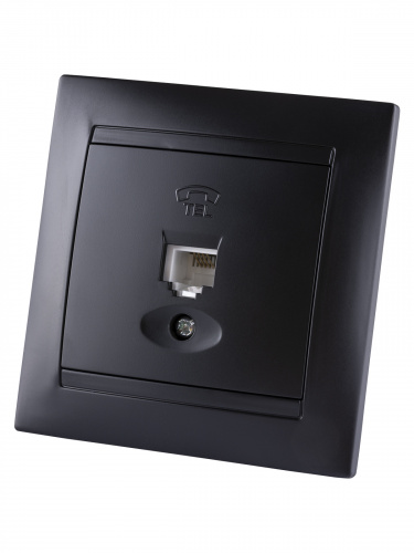 Розетка телефонная RJ11 графит , с/у, "Лама" (10/120) TDM (SQ1815-0615) фото 5 Розетка телефонная RJ11 графит , с/у, "Лама" (10/120) TDM (SQ1815-0615) фото 5