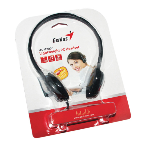 Компьютерная гарнитура GENIUS HS-M200C черная (31710151103) (1/100) фото 3