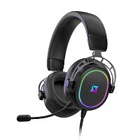 Игровая гарнитура RITMIX RH-635M 20-20000 Гц, 32 Ом, чувс.105дБ, микр. чувст. 44дБ, всенапр, каб.2м, рег.громк, RGB-подсв., USB+3,5мм, Чёрная (1/20) (80005781)