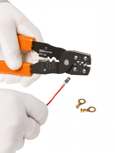 Клещи обжимные КО-2А, обжим неизолированных автоклемм 0,5-6 мм, "МастерЭлектрик" TDM (1/50) (SQ1001-0013) фото 3