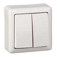 Выключатель 2-кл. О/У ХИТ 6А IP20 250В бел. Systeme Electric VA56-232-B (1/168)