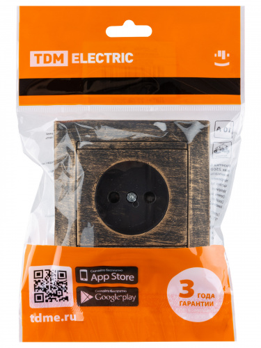 Розетка 2П 10А 250В с защ. шт. старинная бронза с/у, "Лама" (1/10) TDM (SQ1815-0751) фото 2 Розетка 2П 10А 250В с защ. шт. старинная бронза с/у, "Лама" (1/10) TDM (SQ1815-0751) фото 2