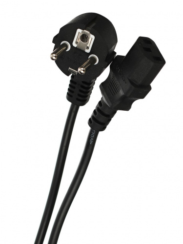 Кабель компьютер --> розетка 220V ( угловая Евровилка) <VDE> 3G*0,75mm2 VCOM <CE021-CU0.75-5> , 5,0м (1/20) (CE021-CU0.75-5M)