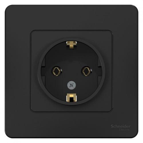 Розетка 1-м С/У BLANCA 16А IP20 250В с заземл. без защ. шторок антрацит Systeme Electric BLNRS001016 (1/10/20)