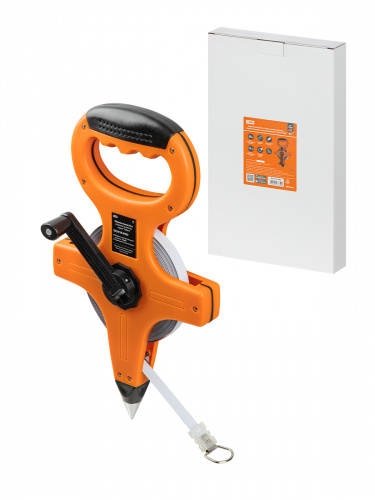 Мерная лента, 50 м х 13 мм, стальное полотно, открытый корпус, штык для фиксации "Рубин" TDM (1/10) (SQ1018-0402)