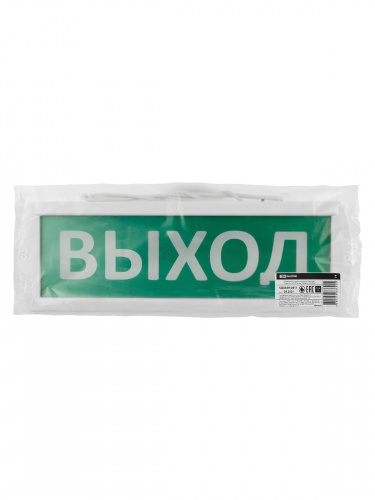 Оповещатель TDM охранно-пожарный световой Топаз-220-РИП-Д "Выход" 220 В, 6ч, IP52 (1/35) (SQ0349-0411) фото 2